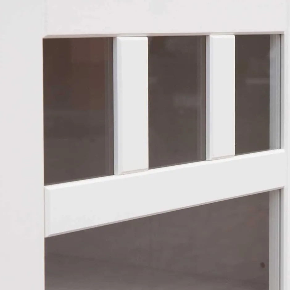 Schmale Landhaus Vitrine aus Kiefernholz - Bordona^Wohnen Best