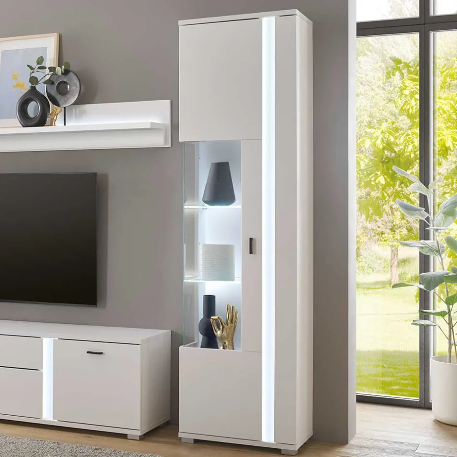 Schmaler Vitrinenschrank mit LED Beleuchtung - Tirol^Wohnen Online