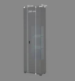 Schmaler Vitrinenschrank mit LED Beleuchtung - Tirol^Wohnen Online