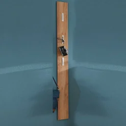 Schmales Garderoben Paneel Reestyl in Eichefarben^Wohnen Outlet