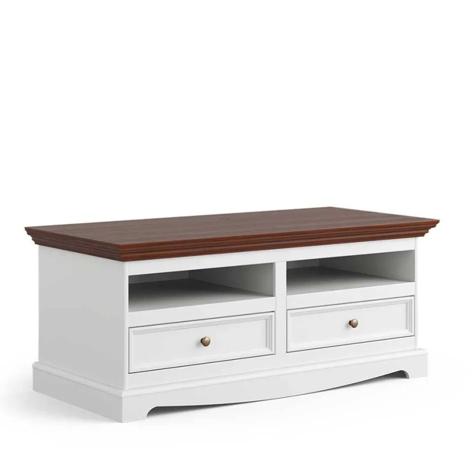 Schmales Landhaus TV Board mit 111 cm Breite - Manipur^Wohnen Best