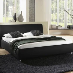 Wohnen Schönes Stoffbett Fidelphia in Schwarz