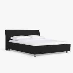 Wohnen Schönes Stoffbett Fidelphia in Schwarz