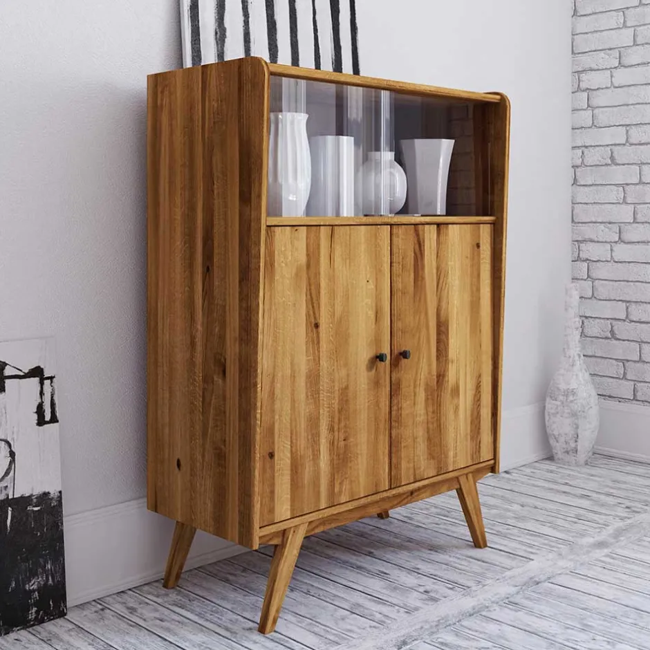Schrank im Mid Century Stil aus Wildeiche Holz - Hardus^Wohnen New