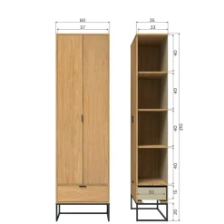 Schrank in Eiche Natur Dekor - Ariadelco^Wohnen Hot