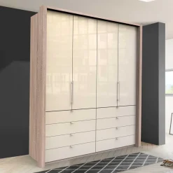 Wohnen Schrank mit acht Schubladen & zwei Falttüren - Rativian