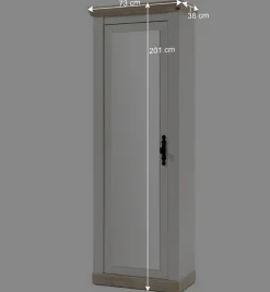 Schrank mit Spiegeltür & Garderobe - Nedita (dreiteilig)^Wohnen Online