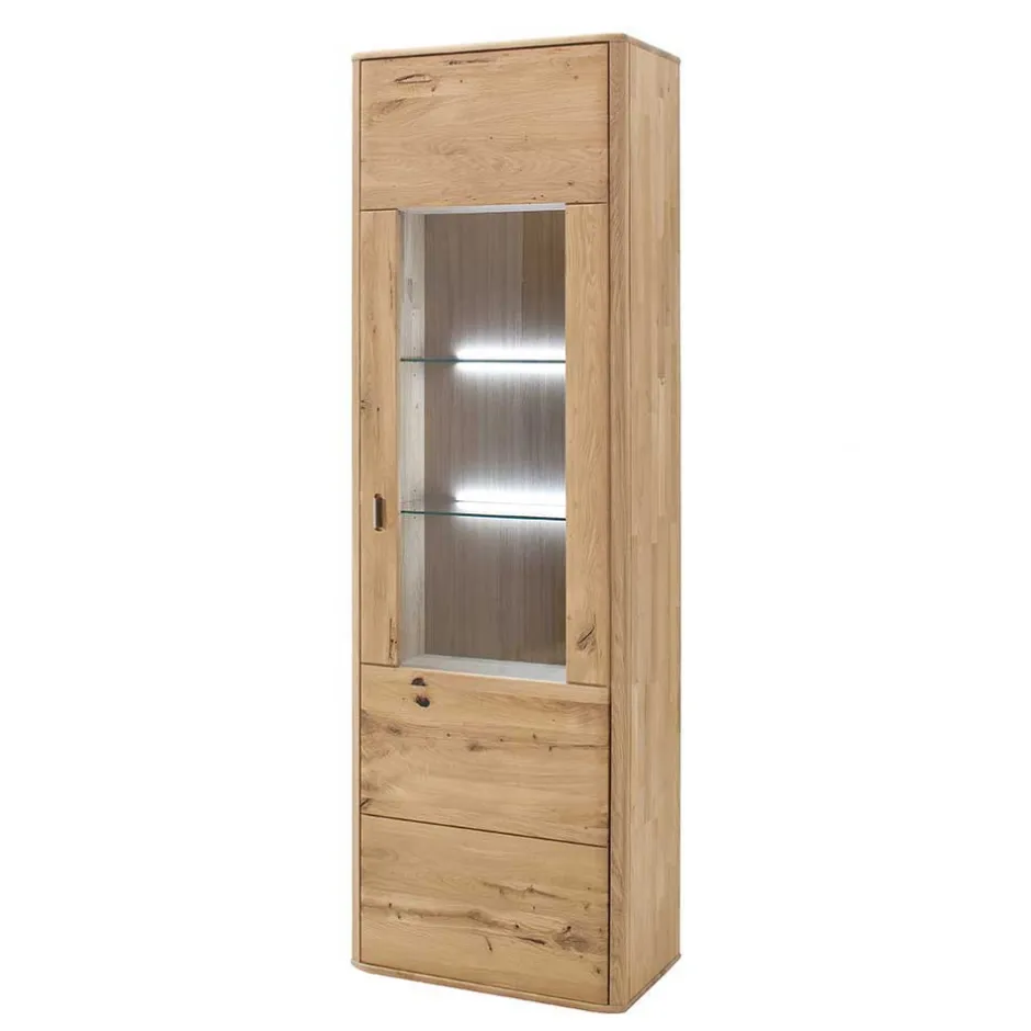 Schrank Vitrine aus Eiche Massivholz - Destal^Wohnen Discount