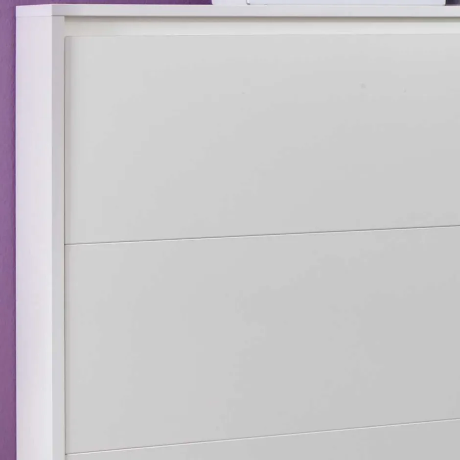 Wohnen Schrankbett in Weiß aus Metall mit Matratze - Dynamic