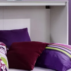 Wohnen Schrankbett in Weiß aus Metall mit Matratze - Dynamic