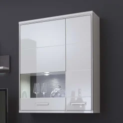 Wohnen Schrankwand Tacroma in Weiß Hochglanz (fünfteilig)