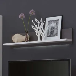 Wohnen Schrankwand Tacroma in Weiß Hochglanz (fünfteilig)