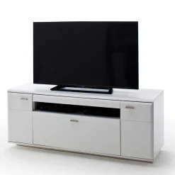 Schrankwand Wohnzimmer in Weiß - Hazime (vierteilig)^Wohnen