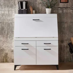 Wohnen Schreibschrank mit Klappe & zwei Türen - Quakes