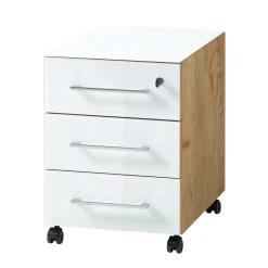 Wohnen Schreibtisch & Rollcontainer & Schrank - Laszlo (dreiteilig)