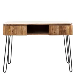 Kinder Wohnen Schreibtisch aus Mangoholz in Sandfarben - Ciabeta