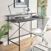 Wohnen Schreibtisch aus Metall in Schwarz - Andjes