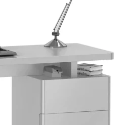 Schreibtisch Huropa in Hochglanz Weiß^Wohnen Discount