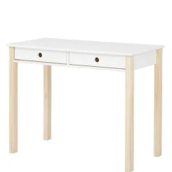 Kinder Wohnen Schreibtisch in Weiß mit Kiefer - Cayman