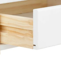 Kinder Wohnen Schreibtisch in Weiß mit Kiefer - Cayman