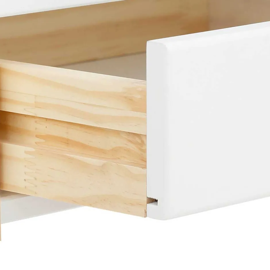 Kinder Wohnen Schreibtisch in Weiß mit Kiefer - Cayman