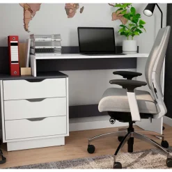 Schreibtisch mit drei Schubladen und Aufsatz - Dotagon^Wohnen Outlet