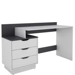 Schreibtisch mit drei Schubladen und Aufsatz - Dotagon^Wohnen Outlet