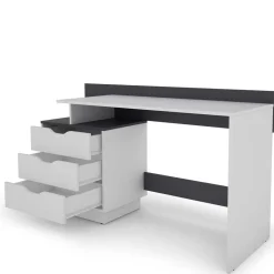 Schreibtisch mit drei Schubladen und Aufsatz - Dotagon^Wohnen Outlet