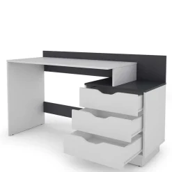 Schreibtisch mit drei Schubladen und Aufsatz - Dotagon^Wohnen Outlet