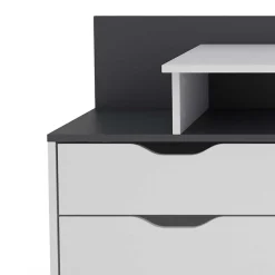 Schreibtisch mit drei Schubladen und Aufsatz - Dotagon^Wohnen Outlet