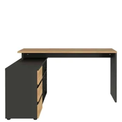 Kinder Wohnen Schreibtisch mit Regal - 4 Fächer & 3 Schubladen - Contrage