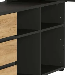 Kinder Wohnen Schreibtisch mit Regal - 4 Fächer & 3 Schubladen - Contrage