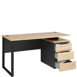 Schreibtisch mit Schubladen zweifarbig - Kuetra^Wohnen Clearance