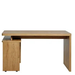 Schreibtisch mit Seitenregal in Eiche Optik - Abacho^Wohnen Hot