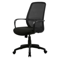 Wohnen Schreibtisch PC Drehstuhl in Schwarz - Naresh