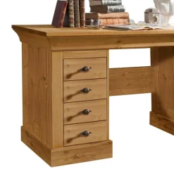 Schreibtisch Piatra aus Kiefer teilmassiv gelaugt und geölt^Wohnen Discount