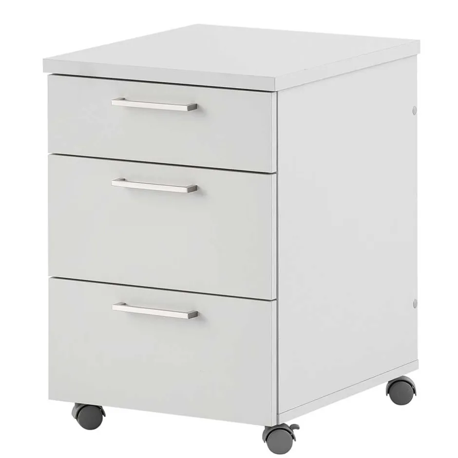 Schreibtisch Rollcontainer in Lichtgrau 41x60x50 - Bowsla^Wohnen