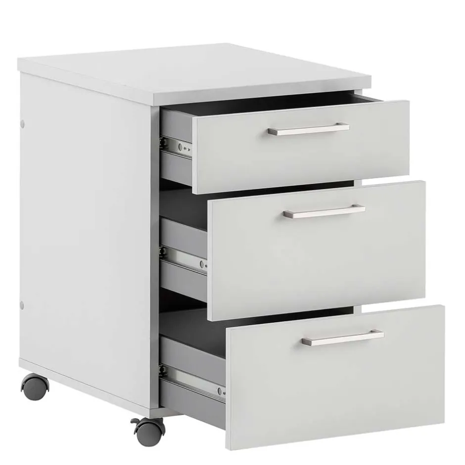 Schreibtisch Rollcontainer in Lichtgrau 41x60x50 - Bowsla^Wohnen