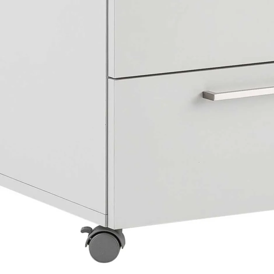 Schreibtisch Rollcontainer in Lichtgrau 41x60x50 - Bowsla^Wohnen