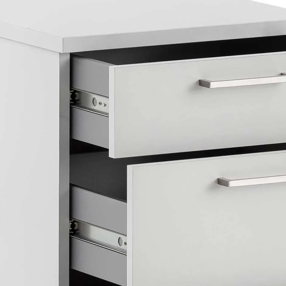 Schreibtisch Rollcontainer in Lichtgrau 41x60x50 - Bowsla^Wohnen