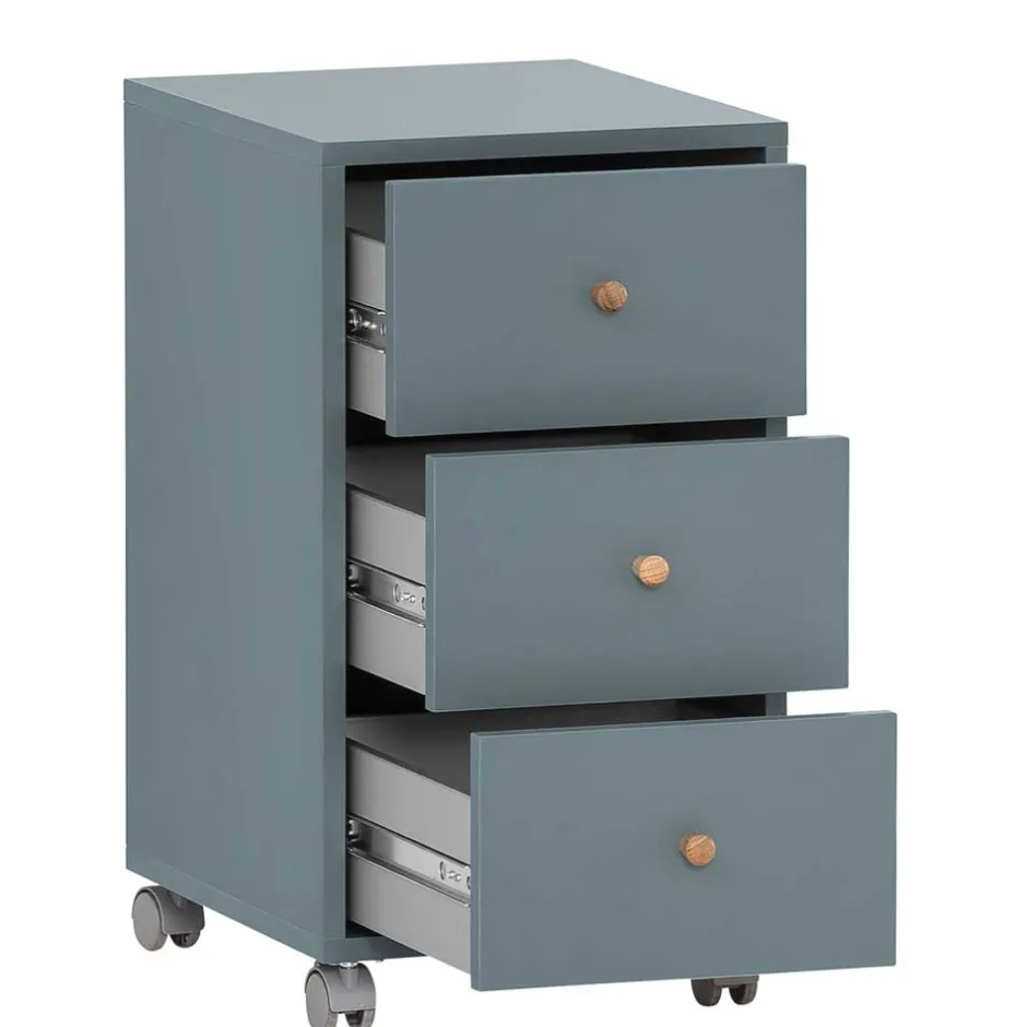 Schreibtisch Rollcontainer in Petrol - Baiamare^Wohnen Online