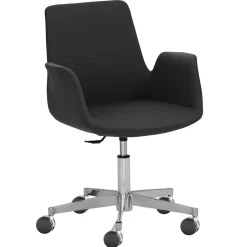 Wohnen Schreibtischstuhl mit Armlehnen in Anthrazit - Giannin