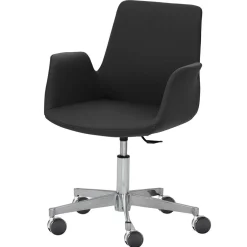 Wohnen Schreibtischstuhl mit Armlehnen in Anthrazit - Giannin