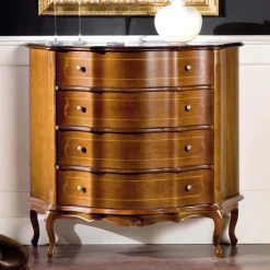 Schubladen Kommode in Nussbaum Dentro im Barockstil^Wohnen Discount