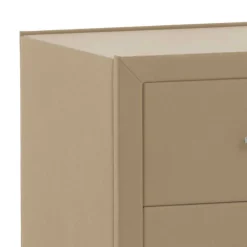 Wohnen Schubladen Nachtschrank Clairy in Kunstleder Beige