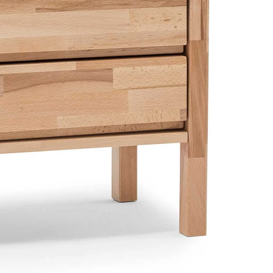 Wohnen Schubladen Nachtschrank Emena aus Massivholz Kernbuche