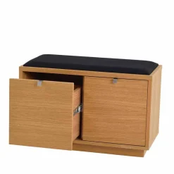 Wohnen Schubladen Sitzbank Helvana mitr Eiche furniert