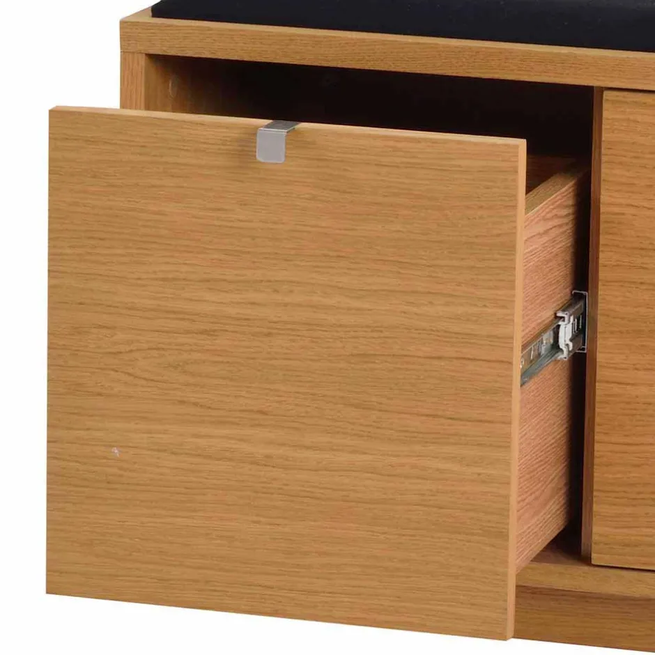 Wohnen Schubladen Sitzbank Helvana mitr Eiche furniert