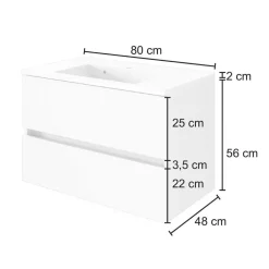 Wohnen Schubladen Waschtisch in 80cm oder 100cm - Vandan