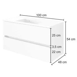 Wohnen Schubladen Waschtisch in 80cm oder 100cm - Vandan